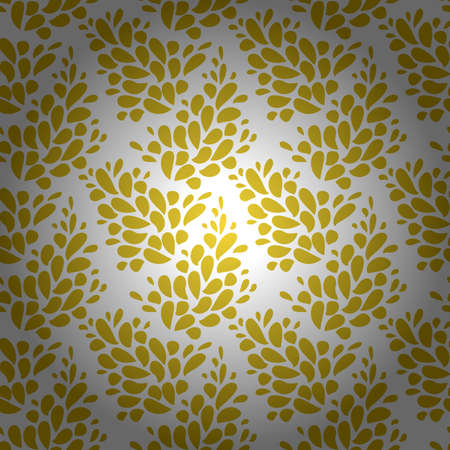 Gold silver foil abstract flourish vector seamless pattern. Gold foil and silver modern chic gold silver vector background design. Repeating seamless floral pattern, spring background design concept.のイラスト素材