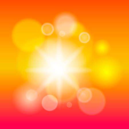 Abstract modern lights background and gradient texture. Warm color blurred backdrop. Vivid design element. Flare and bokeh effects.のイラスト素材
