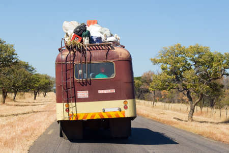 Public Transportation on African Roadの写真素材