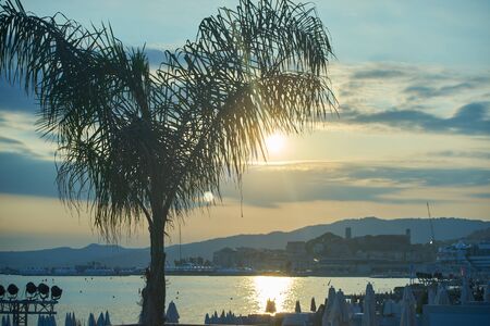 Sunset at Cannesの写真素材