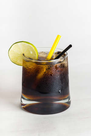 alcoholic cocktail on white background.の写真素材