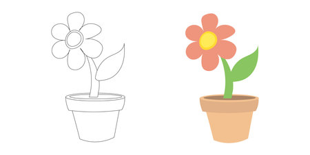 A bright green plant sprouts from fresh brown soil, capturing organic growth and sustainability in a gentle, cartoon-style environment-themed graphicのイラスト素材