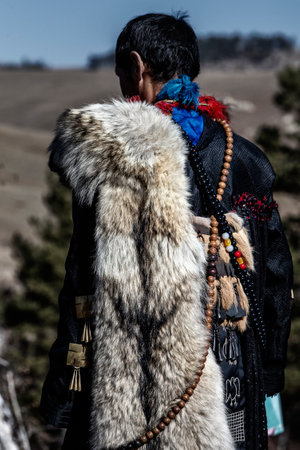 Mongolian shamanism more broadly called the Mongolian folk religion, or occasionally Tengerismの写真素材