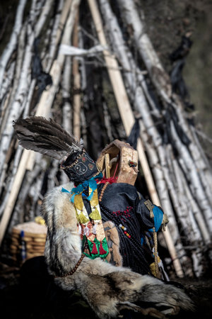 Mongolian shamanism more broadly called the Mongolian folk religion, or occasionally Tengerismの写真素材