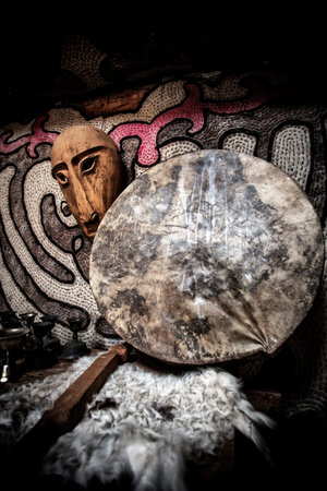 Mongolian shamanism more broadly called the Mongolian folk religion, or occasionally Tengerismの写真素材