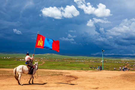 The Mongol Empire of the 13th and 14th centuries was the largest contiguous land empire in historyの写真素材