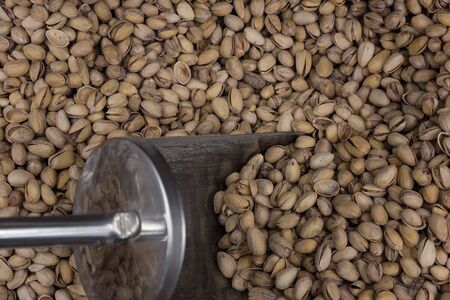 Delicious roasted pistachiosの写真素材
