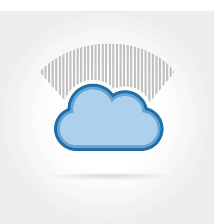 cloud icon isolated on whiteのイラスト素材