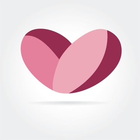 Abstract heart isolated on white backgroundのイラスト素材