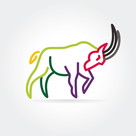 2015 goat symbol isolated on white backgroundのイラスト素材