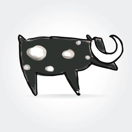 Abstract cow icon isolated on white backgroundのイラスト素材