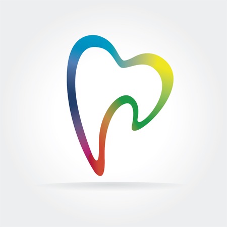 Abstract dentist tooth icon isolated on white backgroundのイラスト素材