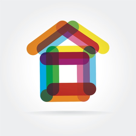 Abstract house icon isolated on white backgroundのイラスト素材