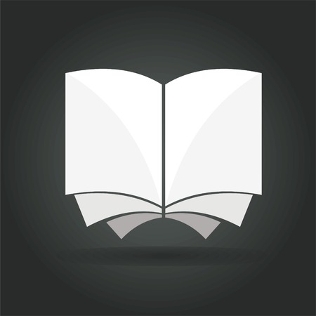 Abstract book concept isolated on black のイラスト素材