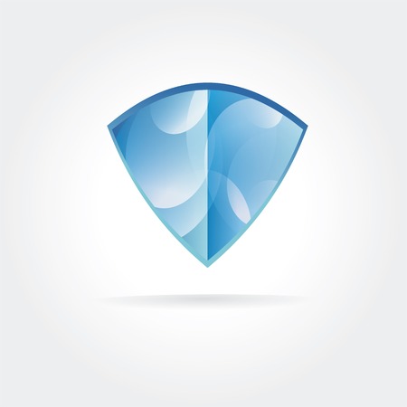 Abstract vector shield logotype concept isolated on white backgroundのイラスト素材