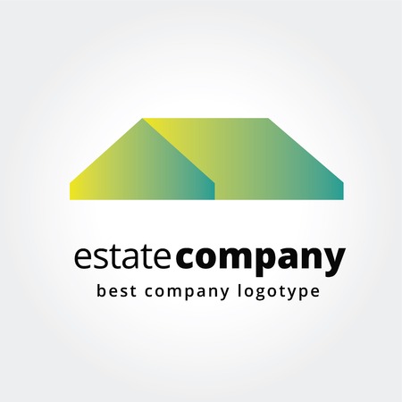 Abstract house logo icon concept isolated on white background for business design. Key ideas is business, estate, houses, rent, emblem, design. Concept for corporate identity and branding. のイラスト素材
