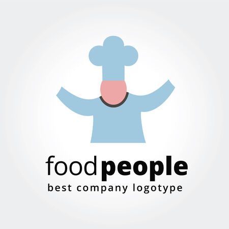 Abstract chief logo icon concept isolated on white background for business design. Key ideas is kitchen, cook, chief, cooking, corporate, design. Concept for corporate identity and branding. のイラスト素材