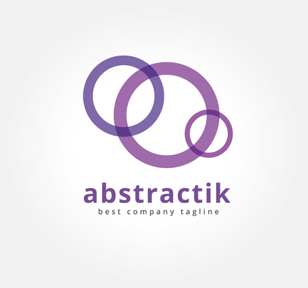 Abstract colored circles vector icon concept. template for branding and corporate designの写真素材