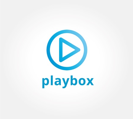 Abstract play button vector icon concept.  template for branding and corporate designの写真素材