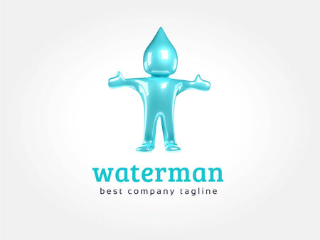 Abstract 3d character icon concept. template for branding and corporate designの写真素材