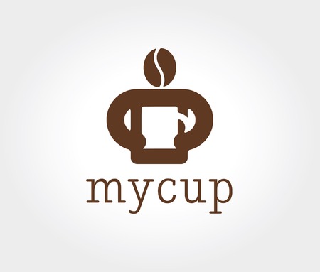 Key ideas is business, coffe, break, pause, food and restaurant. Concept for corporate identity and brandingのイラスト素材