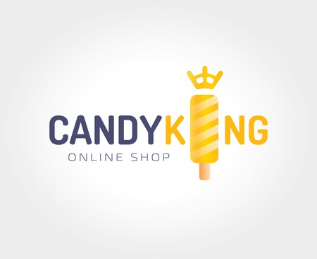 Abstract candy king logo template for branding and designのイラスト素材