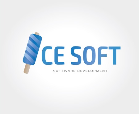 Abstract icecream vector logo template for branding and designのイラスト素材