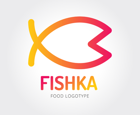 Abstract fish vector logo template for branding and designのイラスト素材