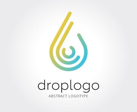 Abstract water drop vector logo template for branding and designのイラスト素材