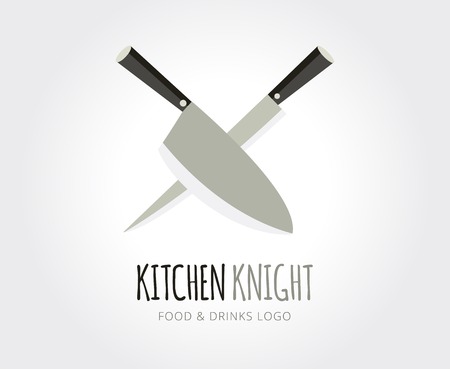 Abstract knife vector logo template for branding and designのイラスト素材