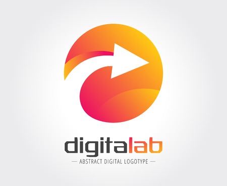 Abstract arrow vector logo template for branding and designのイラスト素材