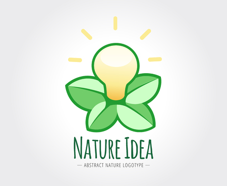 Abstract nature vector logo template for branding and designのイラスト素材