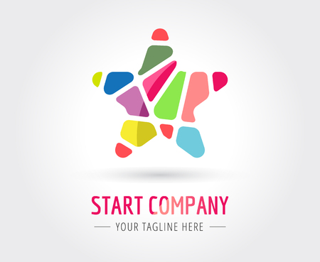 Abstract star vector logo template for branding and designのイラスト素材