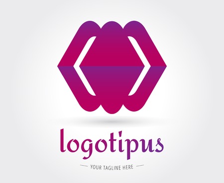Abstract vector logo template for branding and flat designのイラスト素材