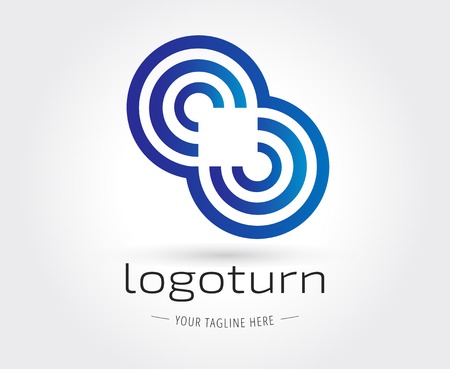 Abstract vector logo template for branding and flat designのイラスト素材