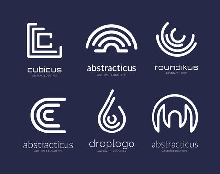 Abstract vector template set for branding and flat designのイラスト素材