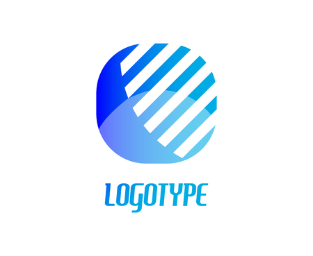 Abstract vector logo design elements. Arrows, labels, ribbons, symbols. Vector illustrationのイラスト素材