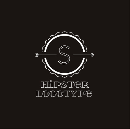 Vintage Hipster Design Element for Vector Logoのイラスト素材