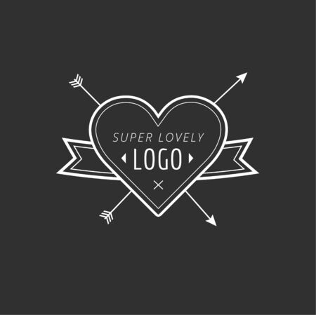 Vintage Hipster Design Element for Vector Logoのイラスト素材