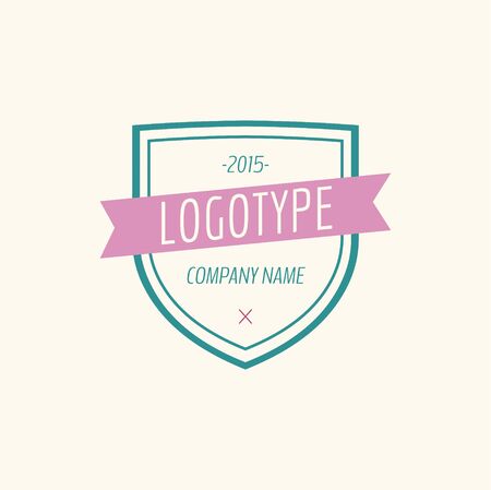 Abstract vector vintage logo design elements set. Arrows, labels, ribbons, symbols. Vector illustrationのイラスト素材