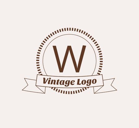 Abstract vector vintage logo design elements set. Arrows, labels, ribbons, symbols. Vector illustrationのイラスト素材
