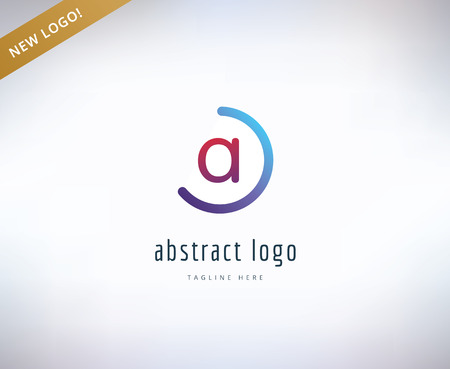 Abstract vector logo element. Logotype template, arrows, shape, text. Stock illustration for designのイラスト素材