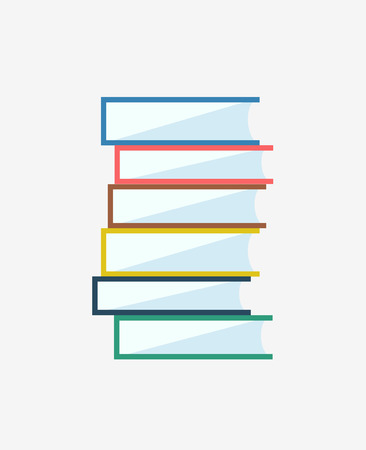Books stack icon isolated. School objects, or university and college symbols. Stock design elements.のイラスト素材