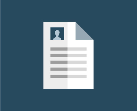 Document white sheet icon isolated. School objects, or university and college symbols. Stock design elements.のイラスト素材