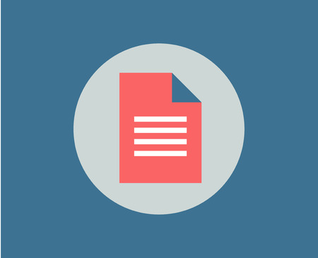 Document white sheet icon isolated. School objects, or university and college symbols. Stock design elements.のイラスト素材