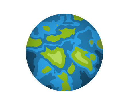 Global Earth icon isolated on white background. Map, Island or Texture and Height symbol. Stock design element.のイラスト素材