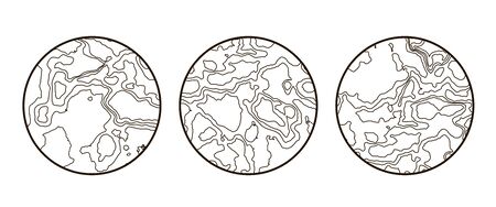 Global Earth icon isolated on white background. Map, Island or Texture and Height symbol. Stock design element.のイラスト素材