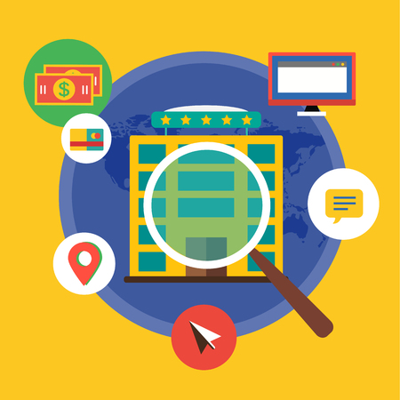 New Job Search. infographic. Labor, Office, Loupe and Professions. stocks illustration for designのイラスト素材