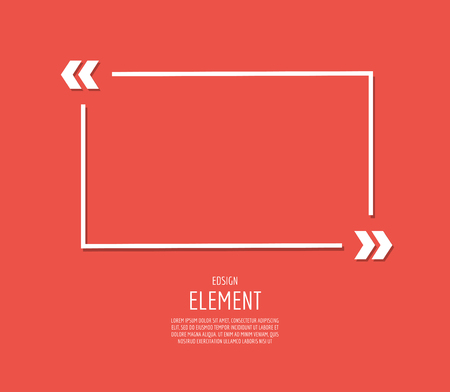 Abstract arrow element. Shape, Isolated, and White. Stock illustration for designのイラスト素材
