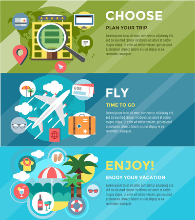 Vacation summer travel infographic. Booking, Fly and Summer. stock illustrations for designのイラスト素材